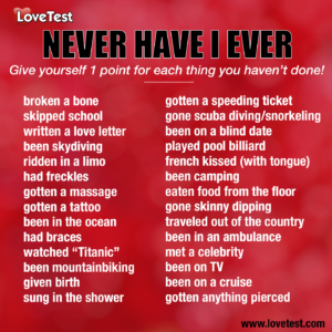 Never Have I Ever...